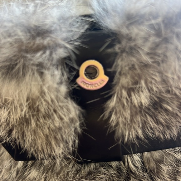 MONCLER Brown suede wedge natural fur bootie 38 - Picture 4 of 11